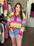 Love Colorfully Striped Pullover